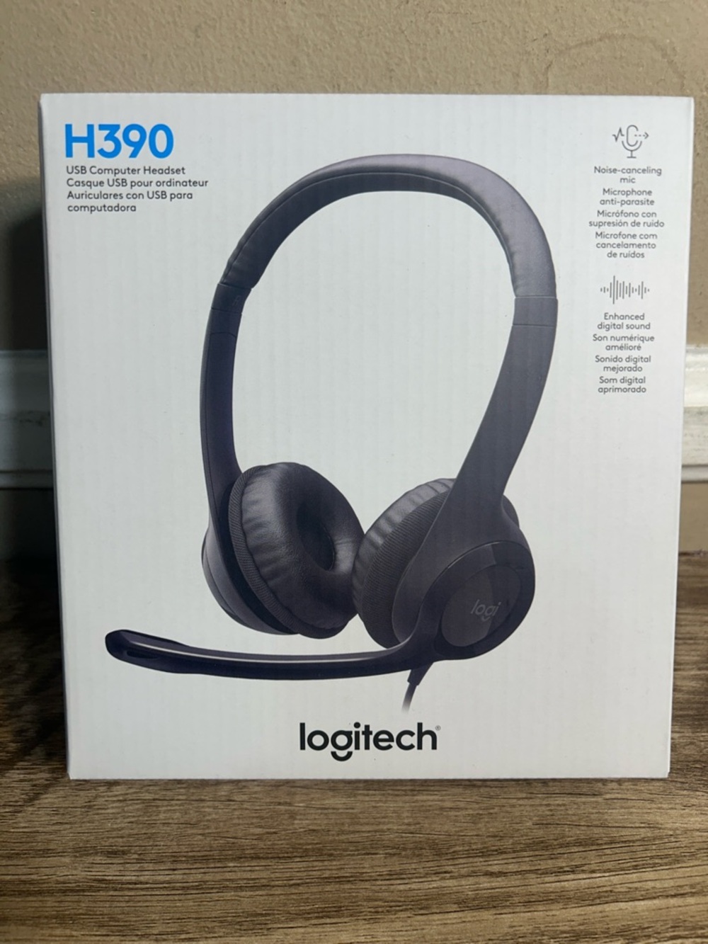 Logitech H390 Wired USB Headset - Black